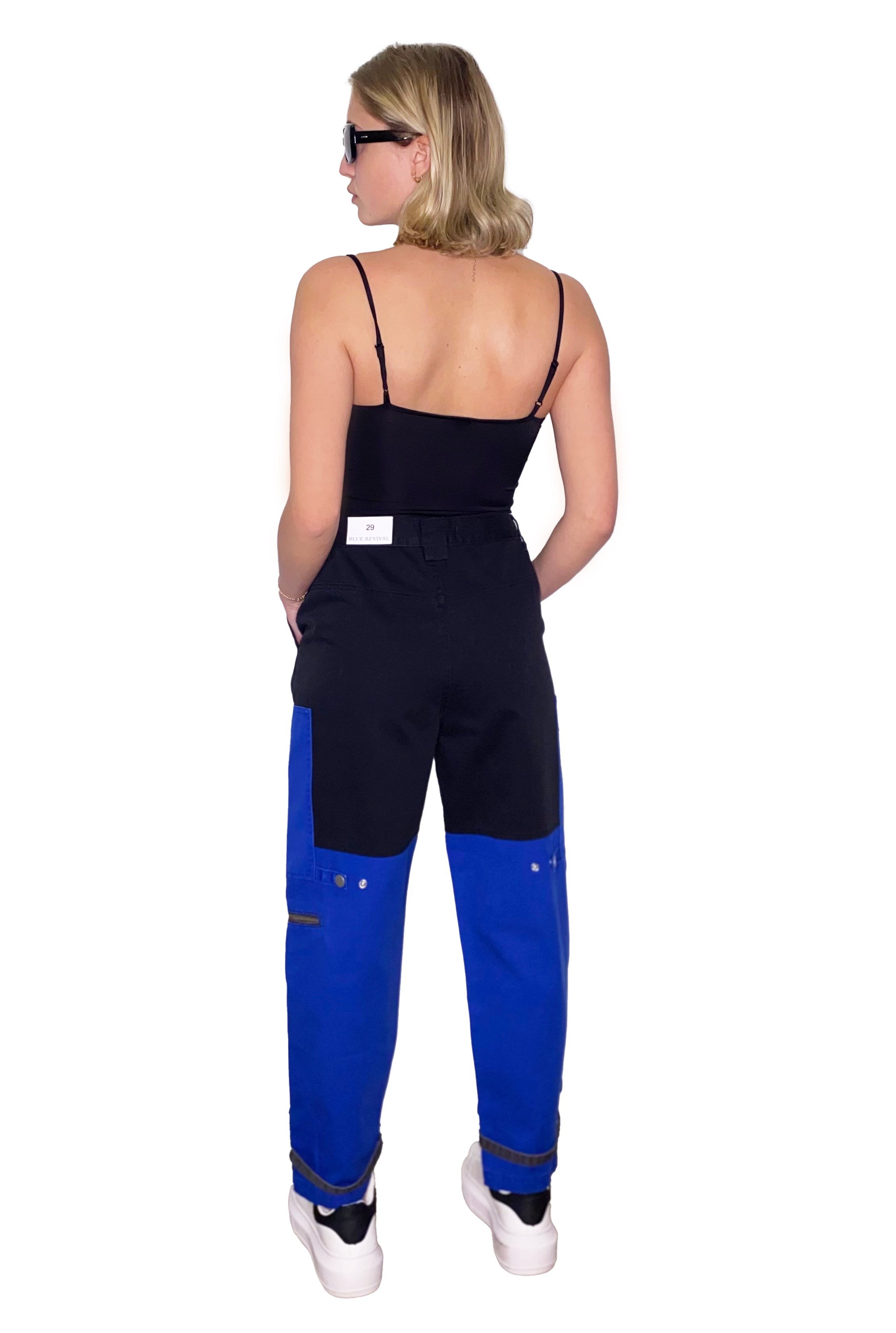 Rihanna Color block Utility Pant In Electric Blue