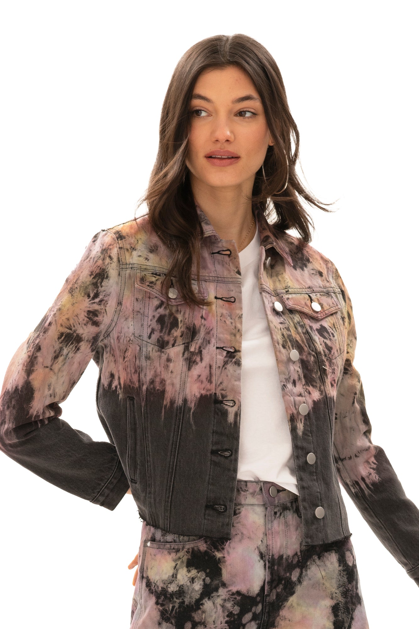 Daria Tie Dye Trucker in Cosmos