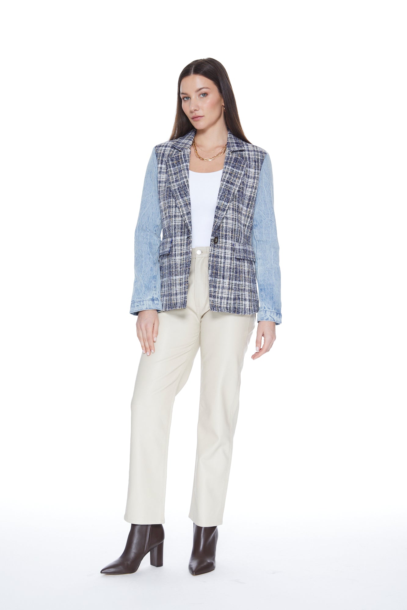 Mix Denim Helen Blazer in Tweed