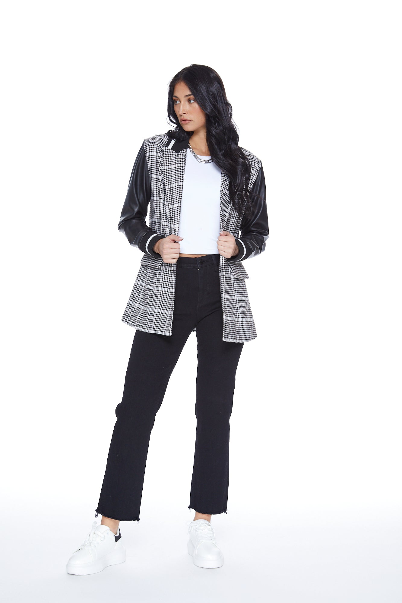 Varsity Blazer in Houndstooth